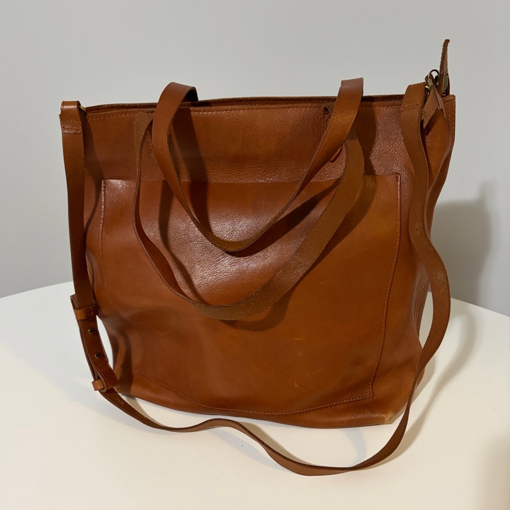 Madewell Brown Leather Tote Bag